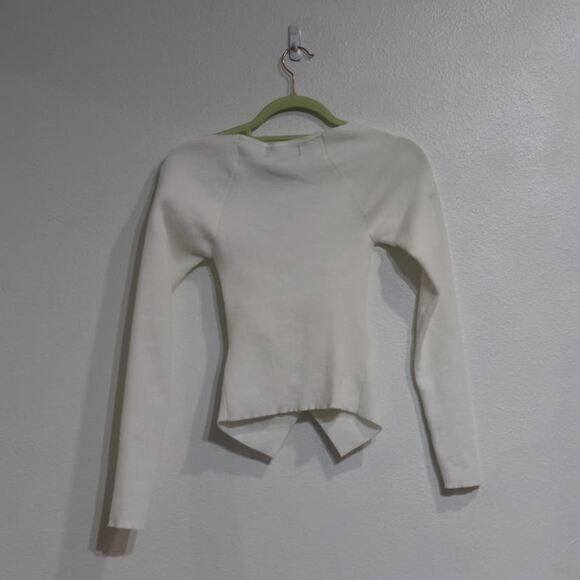 Cider Ivory Solid Rhinestone Button Knit Sweater Sz XS NWT - Picture 7 of 10